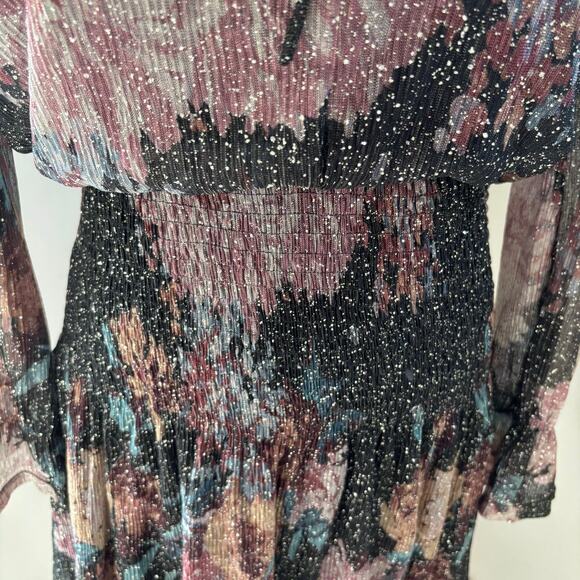 Bishop + Young Marmont Dress Enchanted Print Sheer Metallic Fairy Size XS - Picture 4 of 8